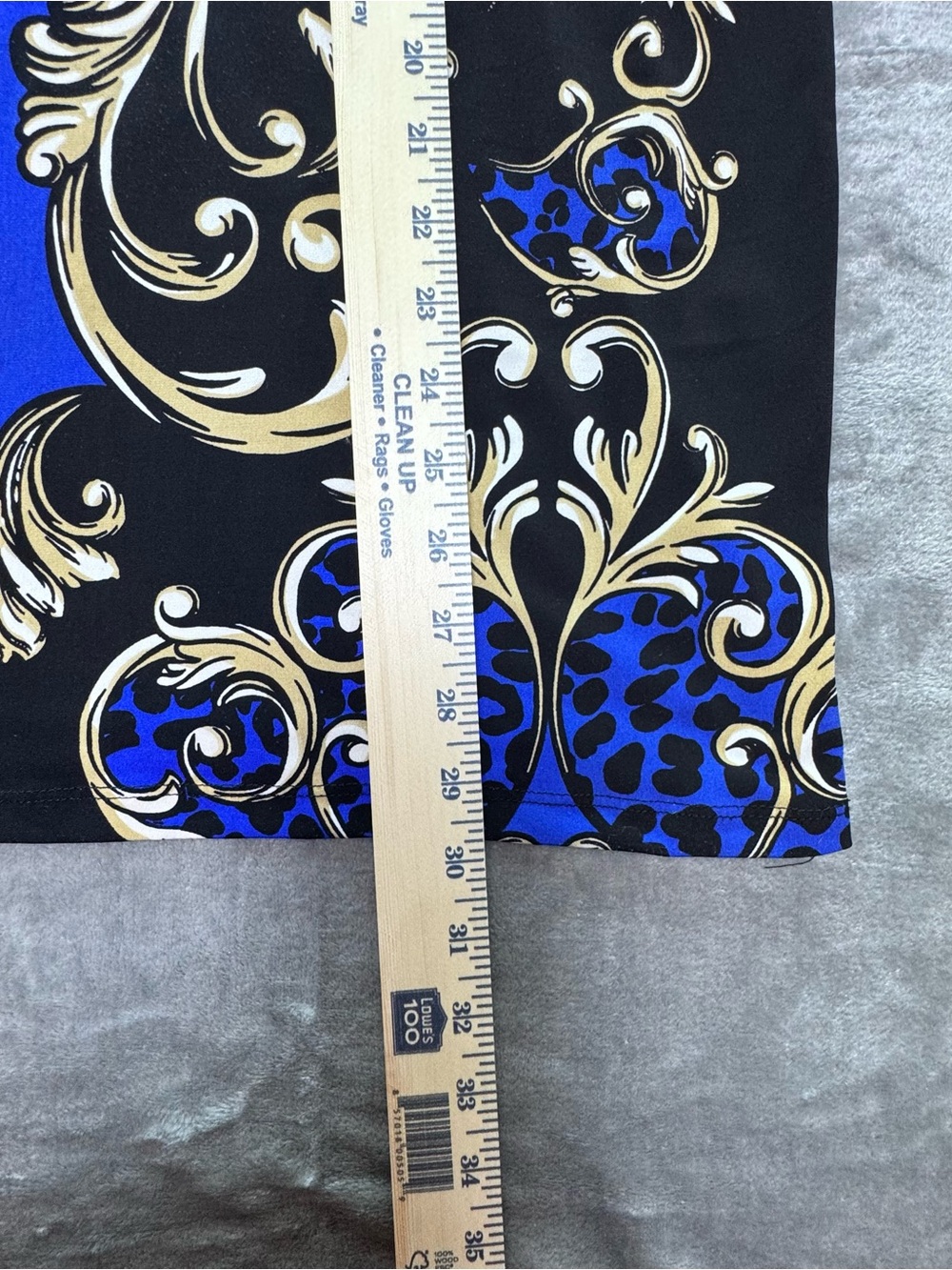 JM Collection Blue Baroque Print Embellished Tunic Top XL - Picture 8 of 10